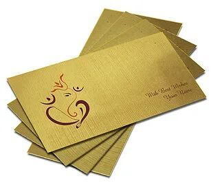 Shagun Envelope on Gold Textured paper(Pack of 10) SEGOLD 003