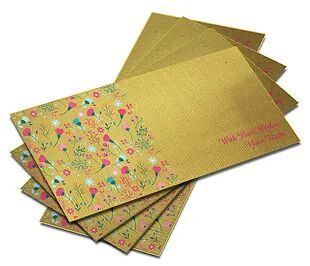 Shagun Envelope on Gold Textured paper(Pack of 10) SEGOLD 007