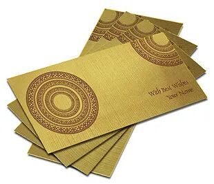 Shagun Envelope on Gold Textured paper(Pack of 10) SEGOLD 008