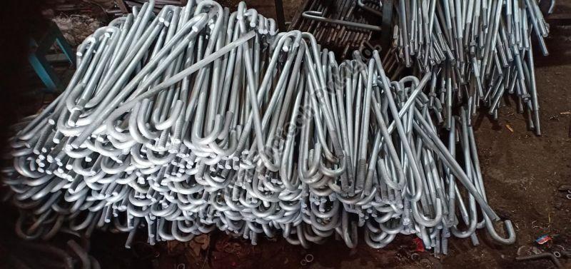 Zinc J Type Foundation Bolt