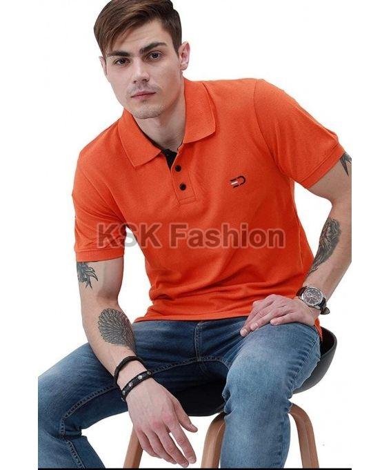 Mens Orange Polo T-Shirt