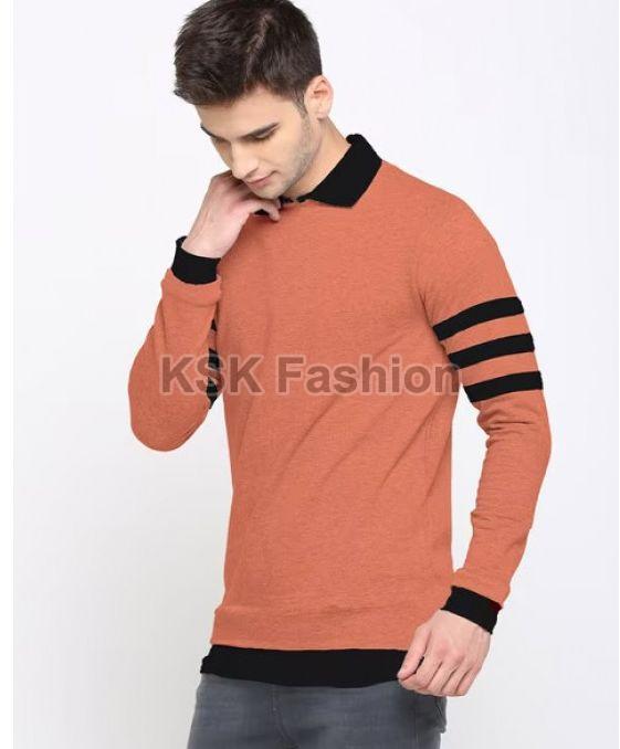 Polo Neck Mens Full Sleeve T-Shirt