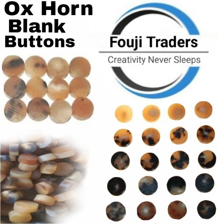 Blank Button (Ox Horn)