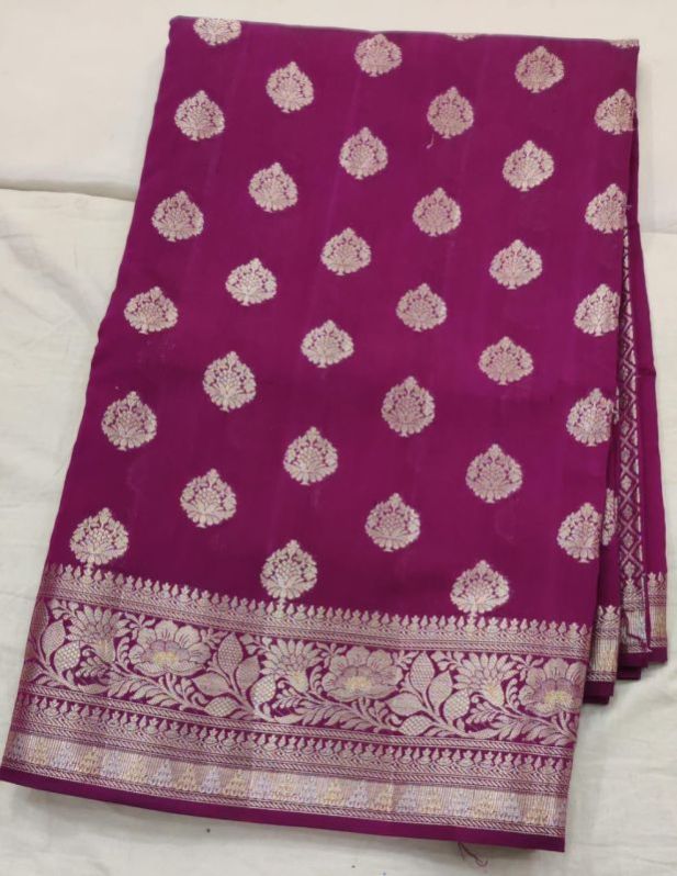 Light Purple Matka Silk Saree