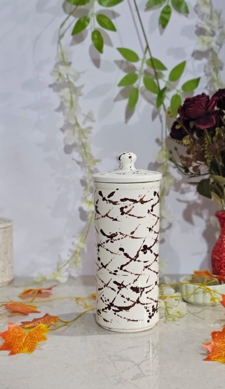 1Kg Brown Textured Ceramic Jar