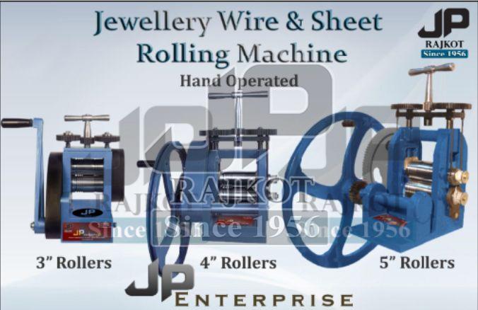 JP Hand Operated Electric Jewellery Wire and Sheet Rolling Machine