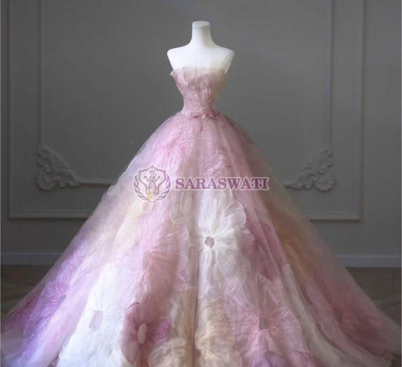 Baby Pink Wedding Gown