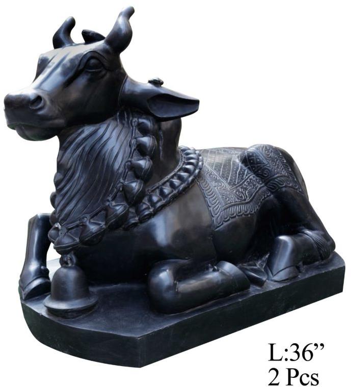 Black Marble Nandi Statue