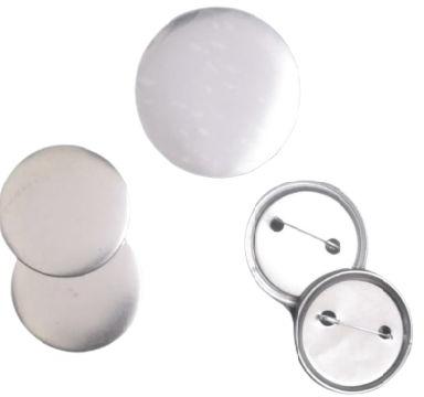 44mm White Metal Promotional Button Badge