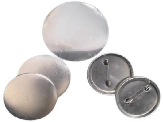 58mm White Metal Round Promotional Button Badge
