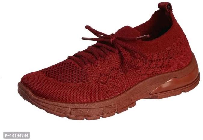 Ladies Stylish Brown Mesh Solid Running Shoes