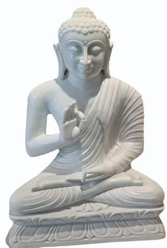 White Marble Lord Buddha Statue