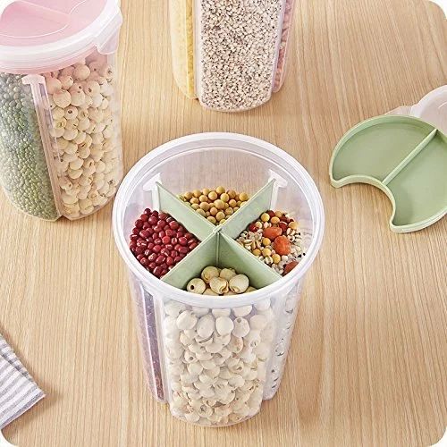 4 Section Plastic Container