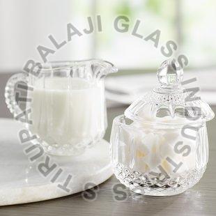 Glass Sugar Bowl Set