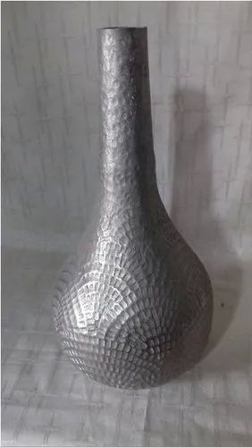 15x30 Cm Aluminium Hammered Flower Vase