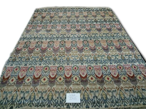 GE-71 Hand Knotted Sari Silk & Cotton Carpets