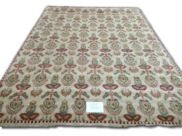 GE-74 Hand Knotted Sari Silk & Cotton Carpets