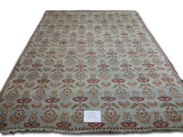 GE-75 Hand Knotted Sari Silk & Cotton Carpets