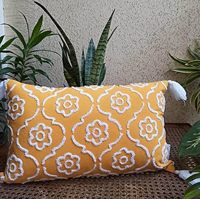 Embroidered Chenille Cushion Cover