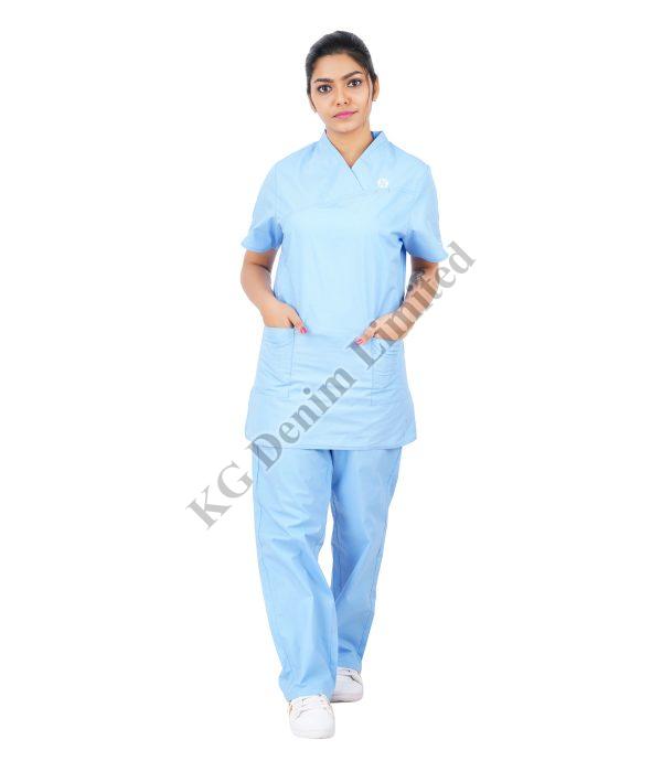 Blue Ladies Medical Scrub Suit