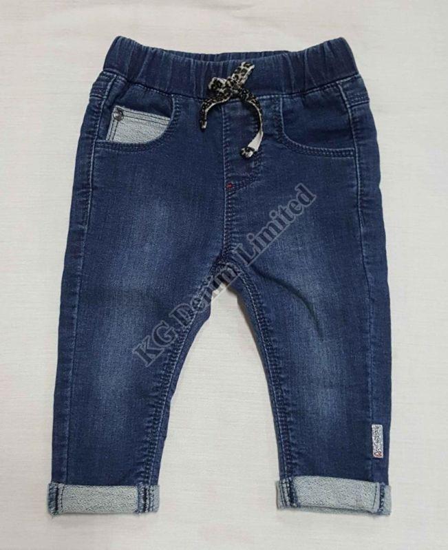 Dark Blue Stretched Baby Denim Jeans