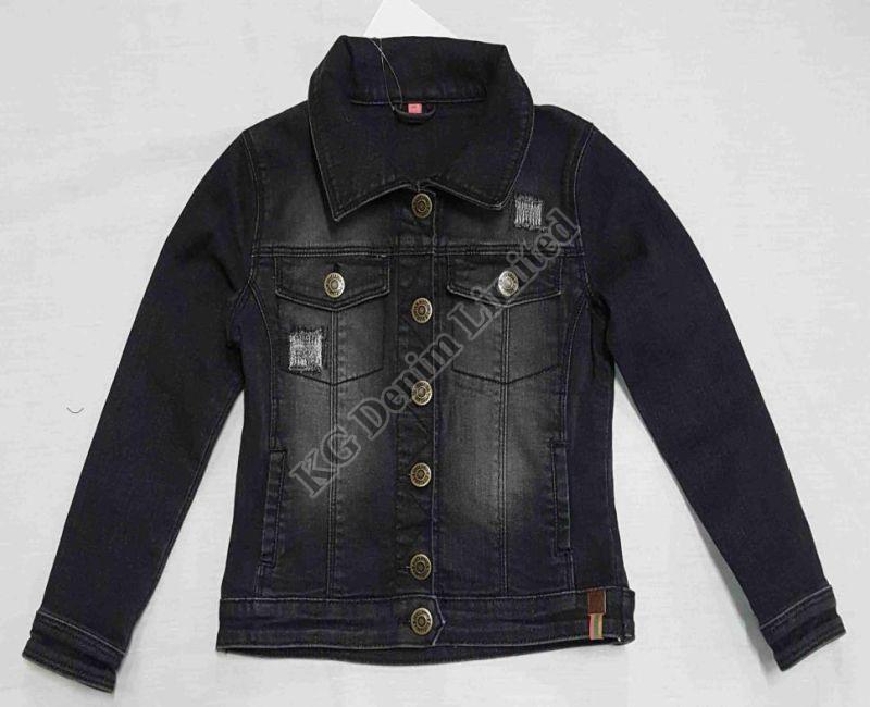 Girls Black Denim Jacket