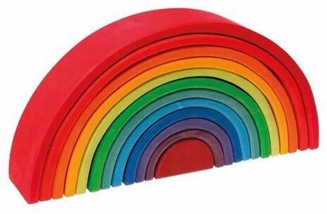 Wooden Rainbow Stacker Toy