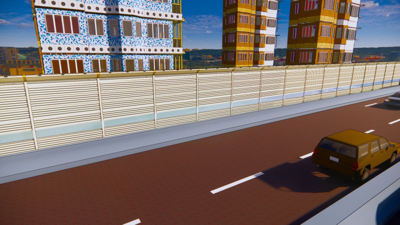 Flyover noise barriers