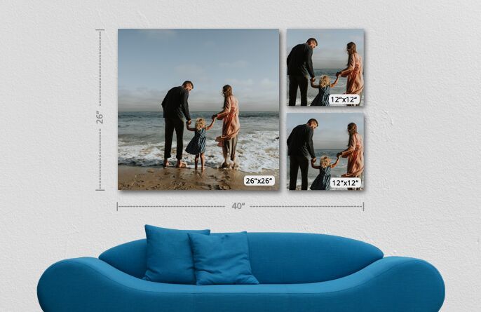 3 Panel Displays - 26x40 Inch Wall Display Canvas Print