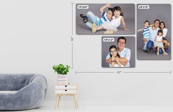 3 Panel Displays - 36x42 Inch Wall Display Canvas Print