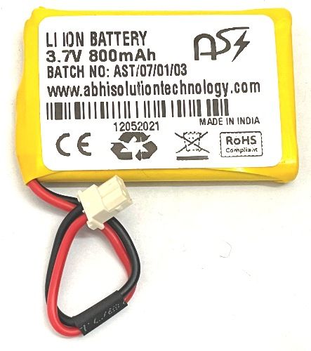 3.7V 800mAh Lithium Ion Battery