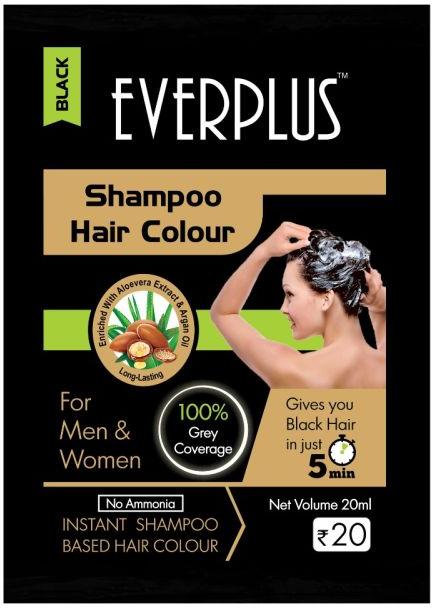 20ml Everplus Black Hair Colour Shampoo