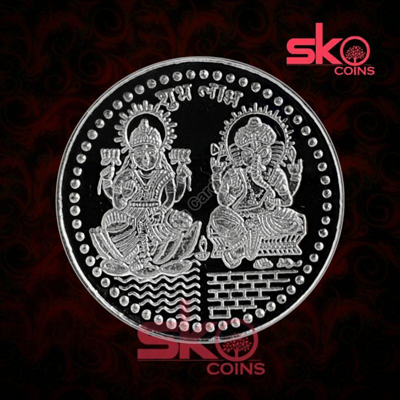 Laxmi Ganesh Silver Coin