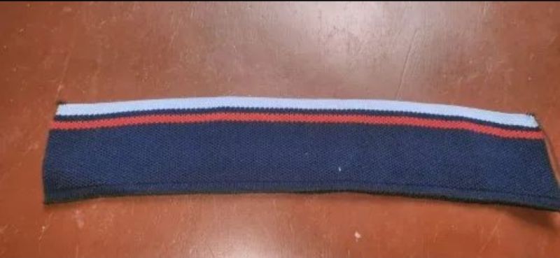 Cotton Striped Rib Collar