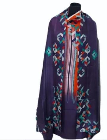 Ladies Fancy Purple Silk Suit