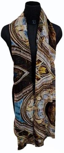 Laides Party Wear Printed Silk Stole