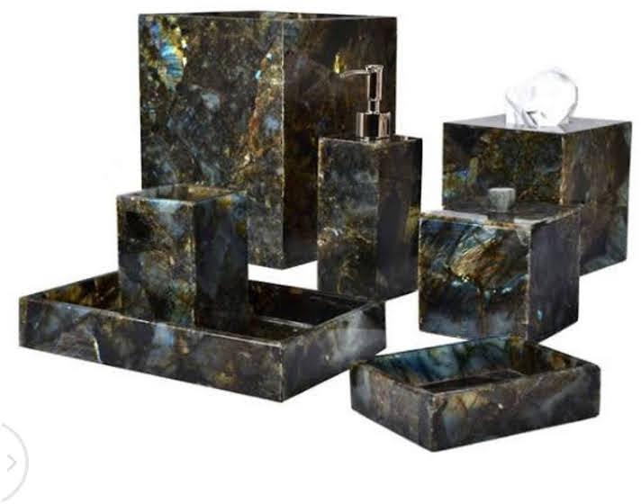 Labradorite Bathroom Accessories 7pcs Set