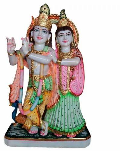 Designer Marble Radha Krishna Statue