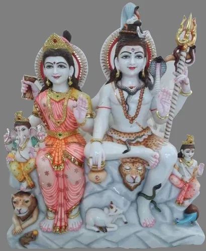 Marble Lord Shiva Parivar Statue