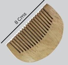 D Shape Beard Neem Wood Comb