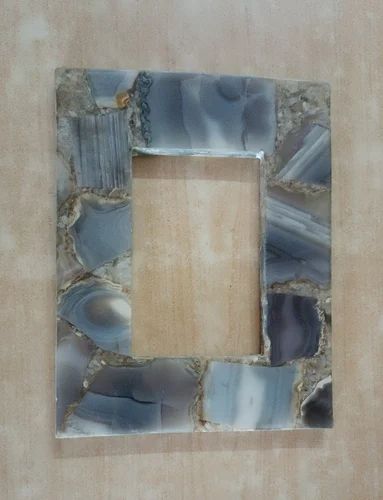 Grey Agate Stone Photo Frame