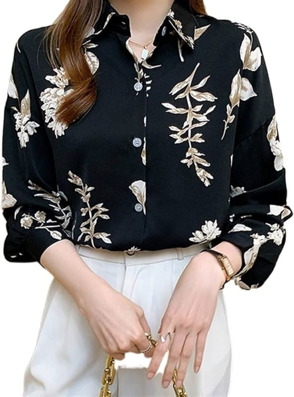 Ladies Printed Formal Shirt