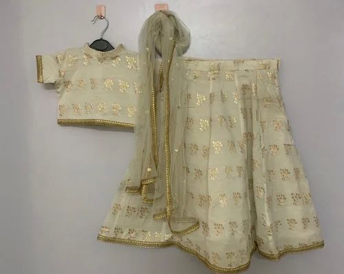 Kids White Ghagra Choli