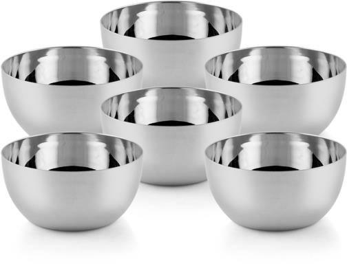 Stainless Steel Apple Bowls Set of 6 Pcs