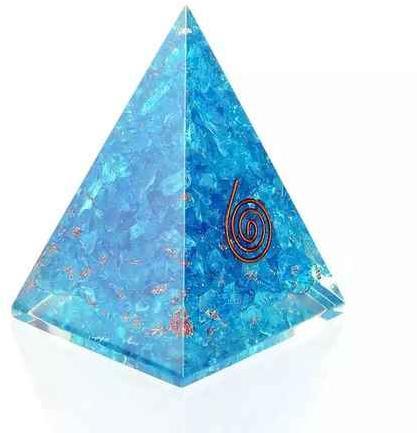 Blue Aquamarine Stone Pyramid