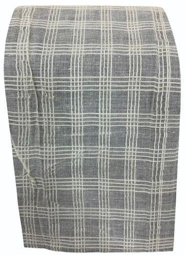 Grey Checks Cotton Dobby Garments Fabric