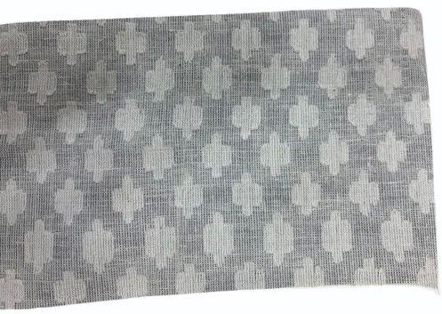 Grey Floral Jacquard Cotton Fabric