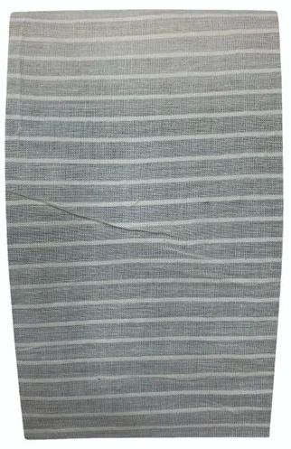 Grey Striped Cotton Dobby Fabric