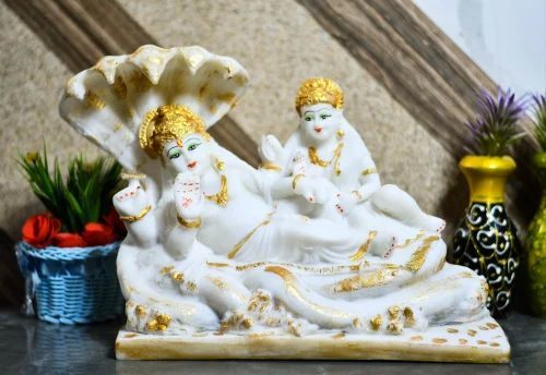 Marble Vishnu Laxmi Statue