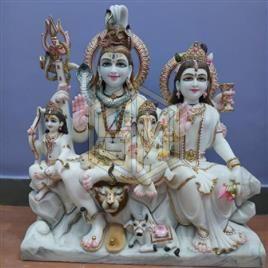 Marble Shiv Parivar Statue